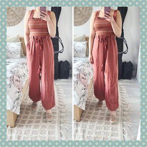 BNWT Free People Sienna Smocked Jumpsuit